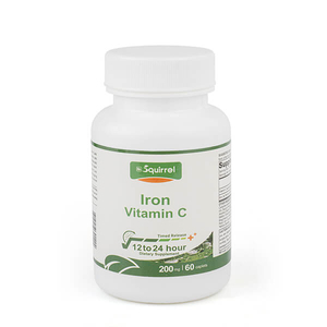Vitamina C 200 mg con hierro 50 mg 60 tabletas Tabletas de liberación programada